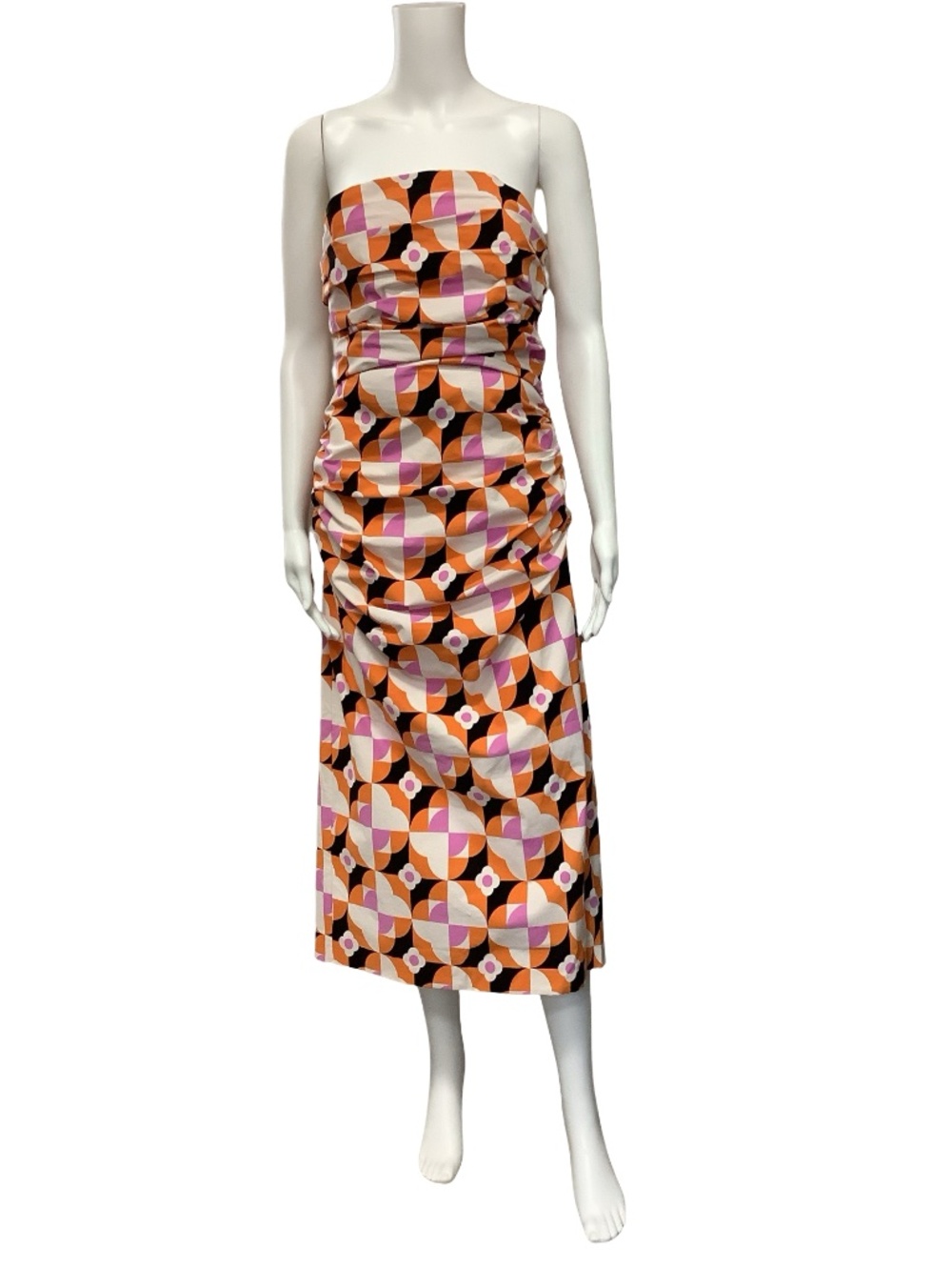 Anthrolopologie Dress Strapless Midi Length Ruche W/Tags  Size: M